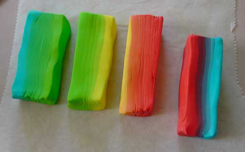 Fimoanleitung Farbenspiel aus ein paar Farbverläufen