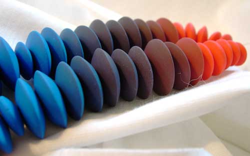 Farbverlauf ohne Pastamaschine -eine Halskette. Fimoanleitung von Fimotic.com