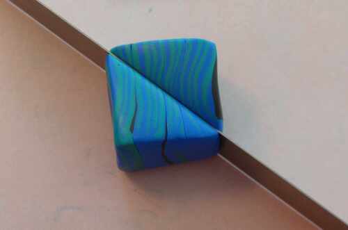 Fimocaneanleitung Blatt mit Farbverlauf