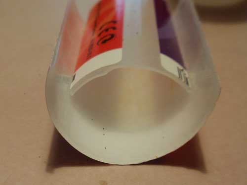 Perlenroller für Fimoperlen selber machen mit einer recycleten Fimoliquidflasche